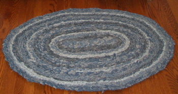 Crochet jean rag rug