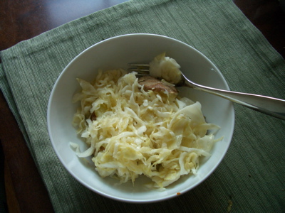 Sauerkraut and Baked Potato